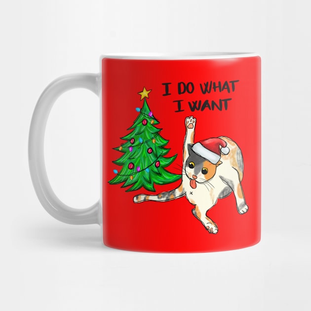 I Do What I Want - Funny Christmas Cat by Pop Cult Store